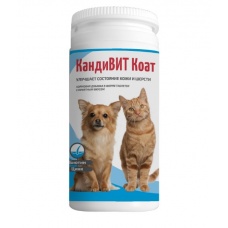 КандиВИТ Коат, кормовая добавка для нормализации обмена веществ собак и кошек, 50 таб.