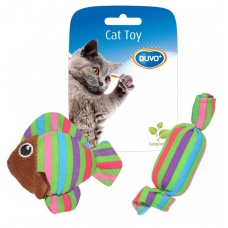 DUVO+ Игрушка для кошек "Рыбка+конфетка" с мятой