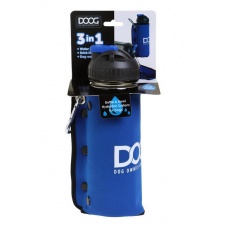 DOOG Комплект дорожный  для собак (бутылка 600мл + миска), синяя