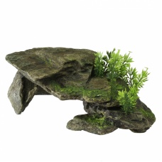 AQUA DELLA Укрытие для аквариума "Каменный грот с растениями", 28,5x16,5x10,5см
