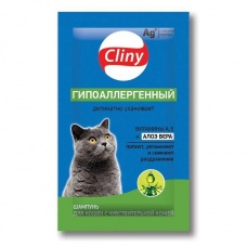 Cliny Шампунь для кошек с чувствительной кожей Гипоаллергенный в саше 10 мл