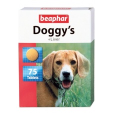 Doggy’s + Liver со вкусом печени для собак (Беафар), уп. 75 таб.