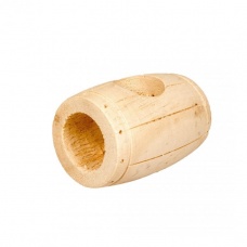 DUVO+ Игрушка для грызунов деревянная "Бочка-туннель"