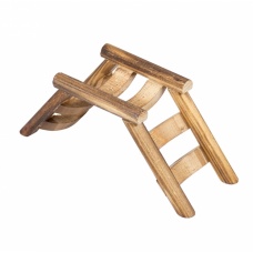 DUVO+ Игрушка для грызунов деревянная "Лесенка-горка", коричневая, 18х7х7,5см