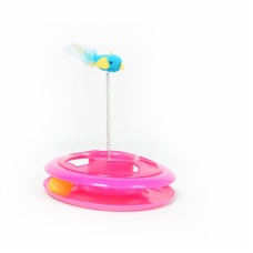 DUVO+ Игрушка для кошек "Happy Hoop", розовая, 26см