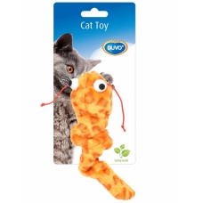 DUVO+ Игрушка для кошек интерактивная, с кошачьей мятой "Сомик", оранжевая, 17х4,5х4см