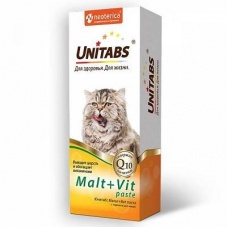 ЮНИТАБС Паста Мальт+Вит для кошек 120 мл