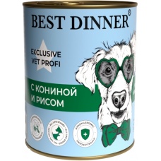 Best Dinner Exclusive Vet Profi Hypoallergenic кон.для собак с Кониной и рисом
