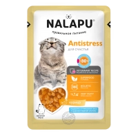 Корм влажный НАЛАПУ Antistress для взрослых кошек, курица с экстрактом родиолы розовой в желе, 77 г