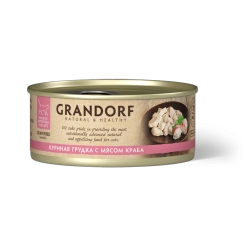 GRANDORF Консервы для кошек, куриная грудка с мясом краба в бульоне, 70 г