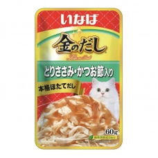 INABA влажный корм для кошек Kinnodashi Куриное филе с кацуобуси, 60 г