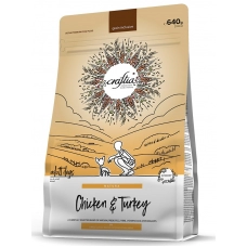 CRAFTIA NATURA сухой корм для собак мелких пород, индейка и курица 640 г