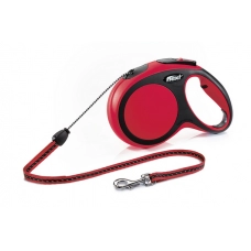 FLEXI New Comfort M Cord 5 m Поводок-рулетка, трос, черный/красный, до 20 кг
