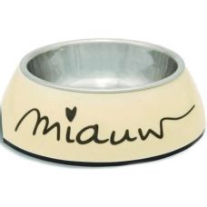 Миска Miauw 2в1 бежевая для кошек