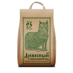 Наполнитель Пи-Пи-Бент впитывающий для туалета кошек No Name древесный 25л