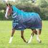 SHIRES TEMPEST Попона прогулочная с капором для лошади "Original", 600D, 200g, голубая молния