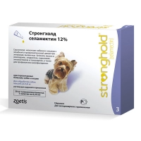 Стронгхолд, 12% 30 мг для собак 2.,6-5 кг, 3 пип.
