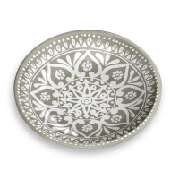 TARHONG Миска для животных "Boho Medallion", белая с рисунком, 13х13х2,8см (180мл)