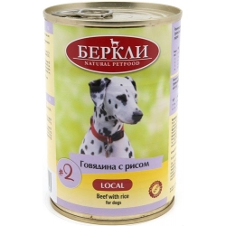 Беркли Local консервы для собак №2 Говядина с рисом