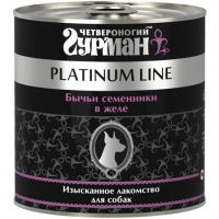 Четвероногий Гурман Platinum консервы для собак Бычьи семенники в желе