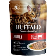 Mr.Buffalo ADULT пауч.для кошек Говядина в соусе
