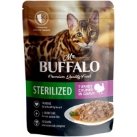 Mr.Buffalo STERILIZED пауч.для стерил. кошек Индейка в соусе