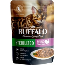 Mr.Buffalo STERILIZED пауч.для стерил. кошек Индейка в соусе